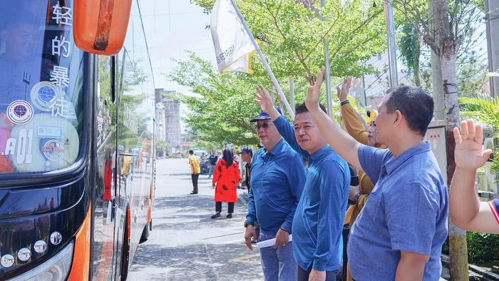 Lepas Kontigen POPDA Riau XV, Bupati Rohil Minta Kadispora Perhatikan Kebutuhan Kontingen Seutuhnya 